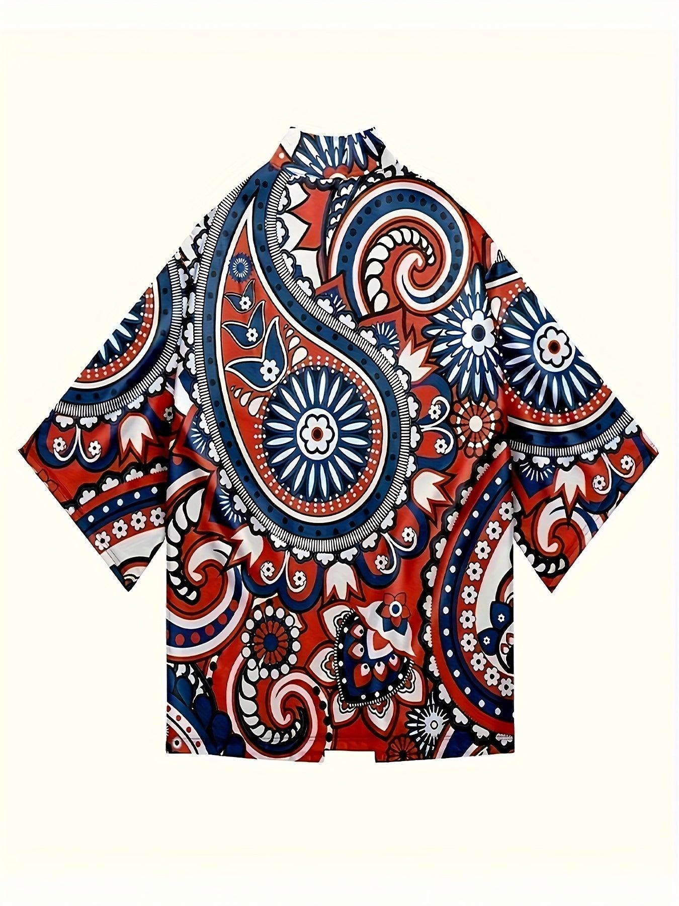 Men's Anime Kimono Cardigan - Japanese Style Lightweight Casual Wear for Spring & Summer