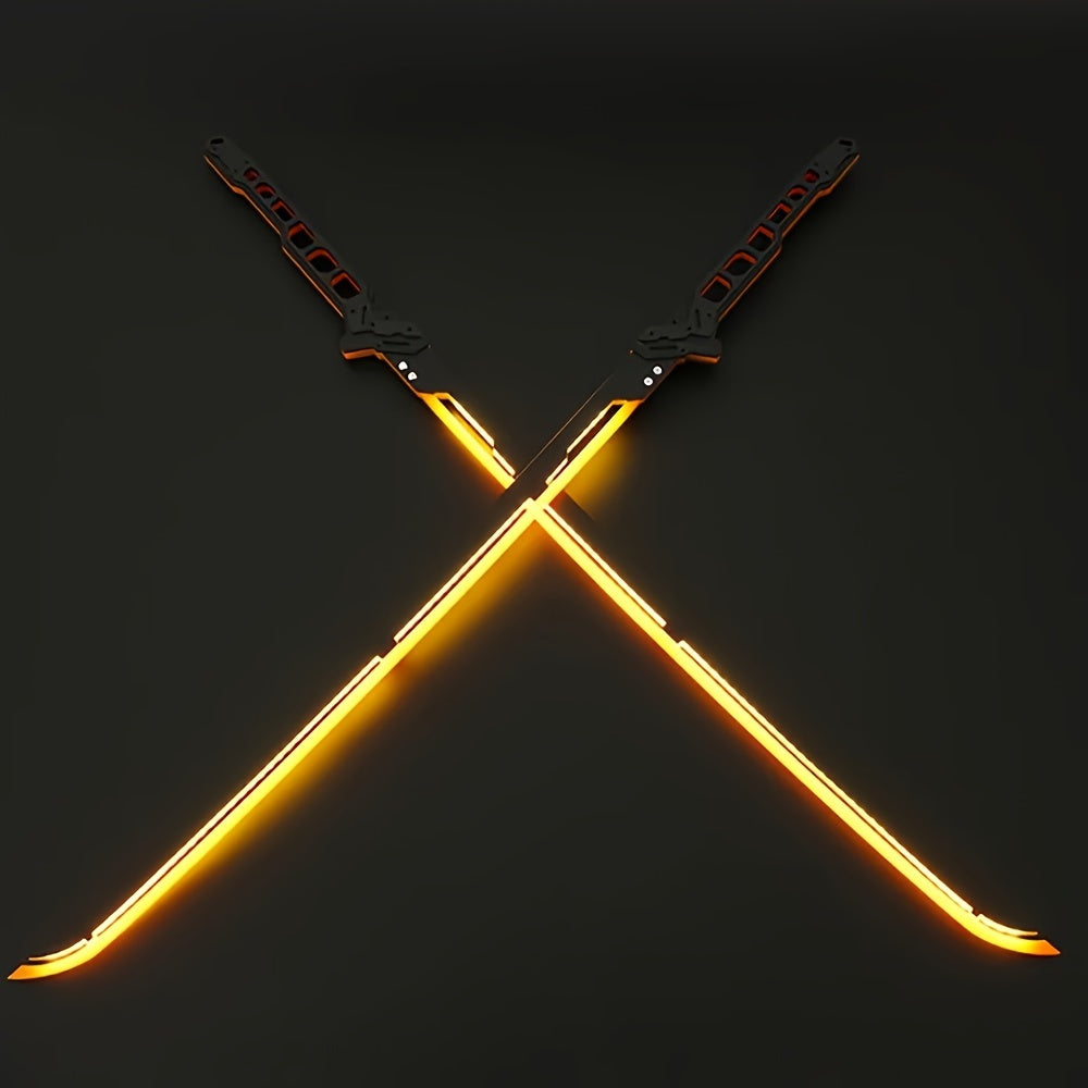 Cyberpunk LED Katana - 1:1 Realistic Anime Sword Replica for Cosplay & Collectors
