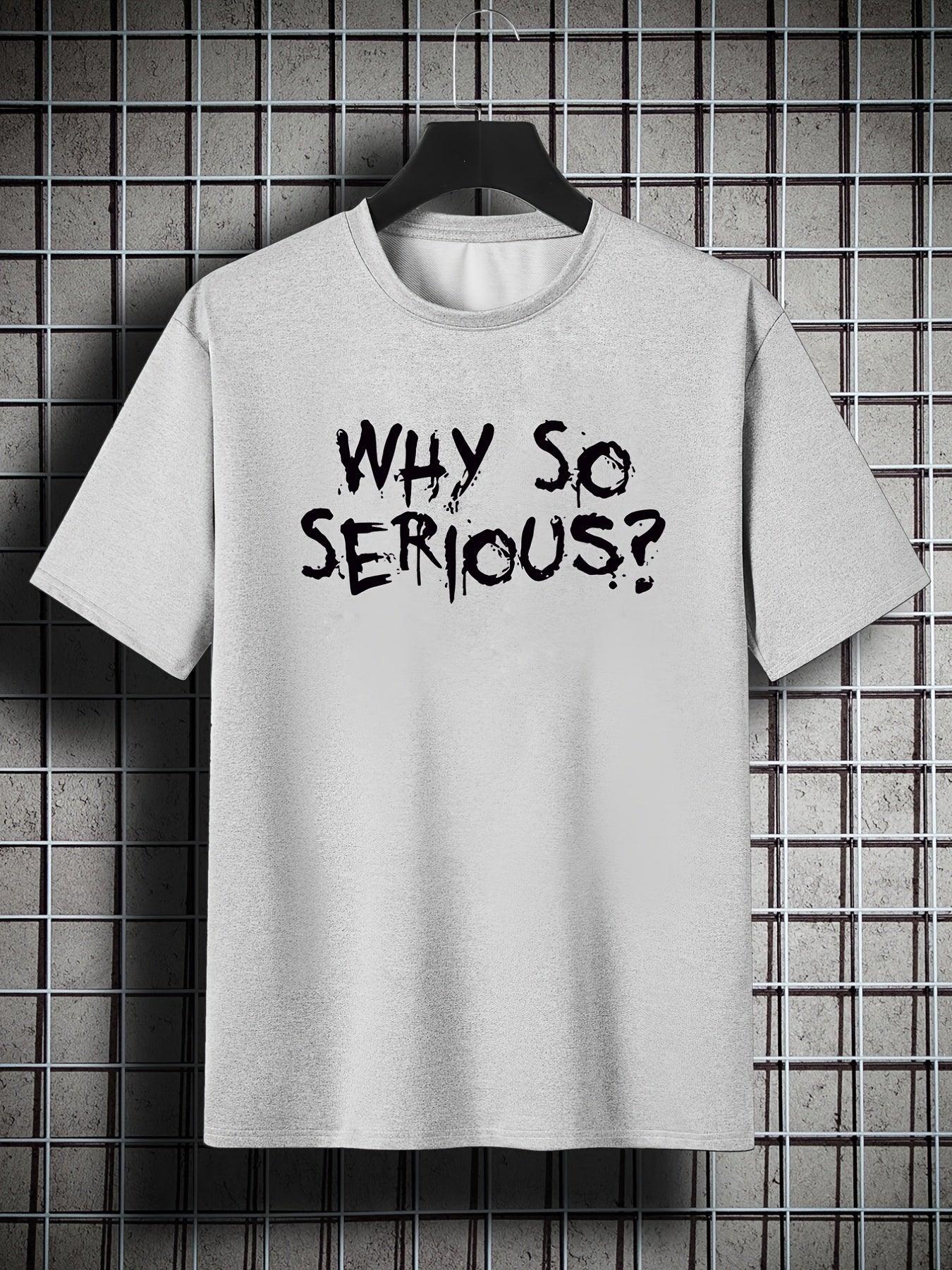 "Why So Serious?" Plus Size Graphic Tee: Big Style for Big Personalities! 🃏 - Rexpect Nerd