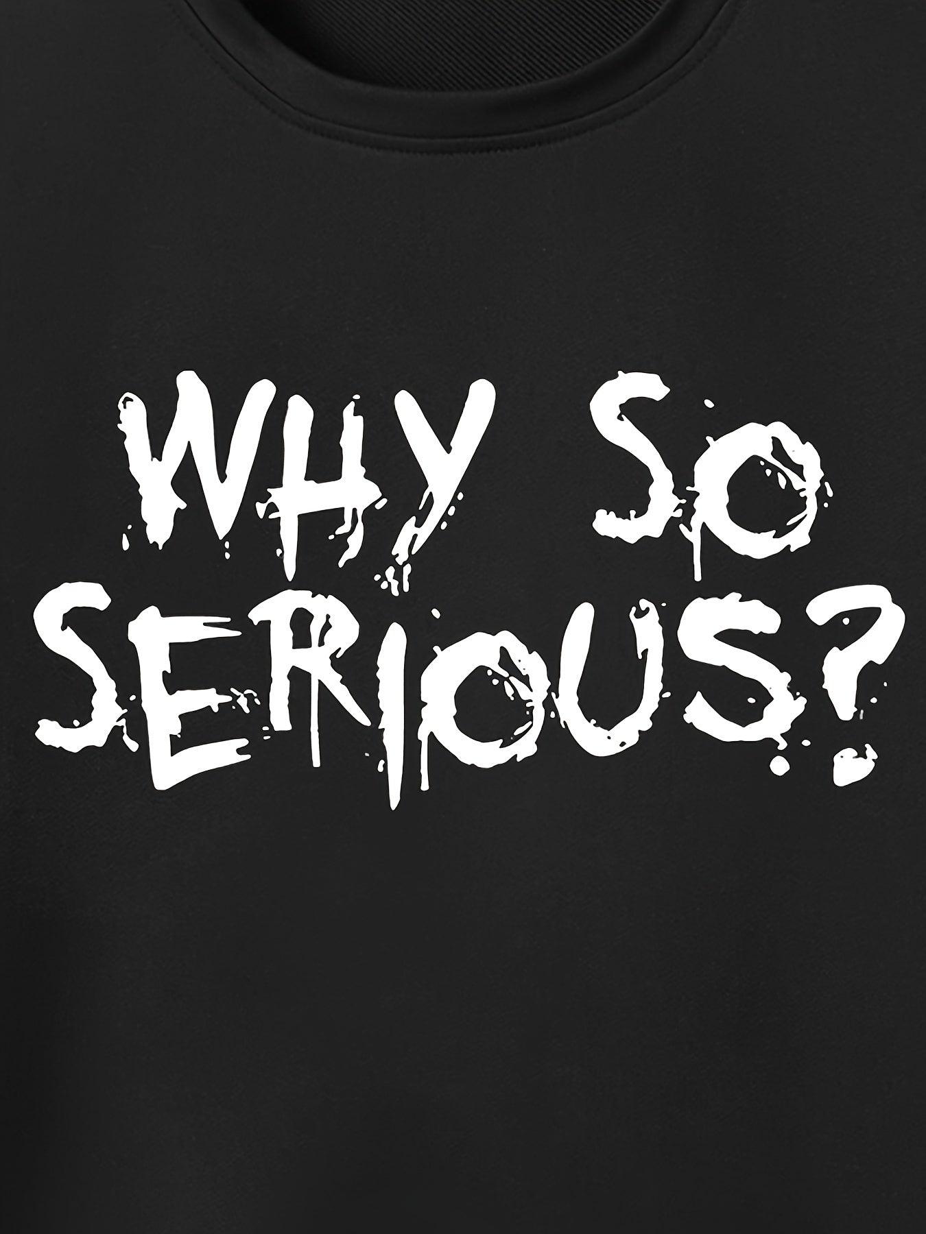 "Why So Serious?" Plus Size Graphic Tee: Big Style for Big Personalities! 🃏 - Rexpect Nerd