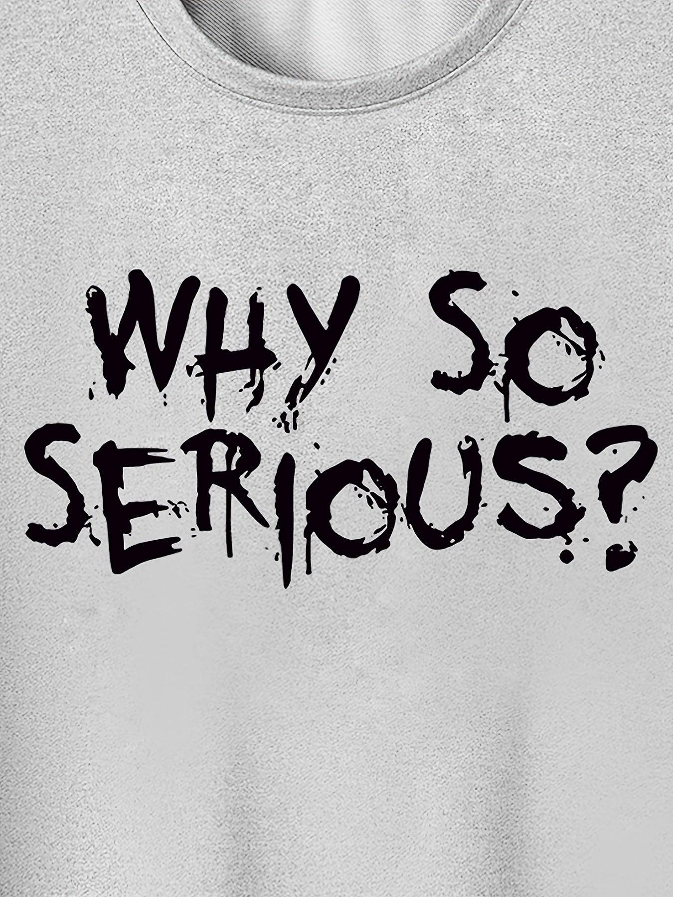 "Why So Serious?" Plus Size Graphic Tee: Big Style for Big Personalities! 🃏 - Rexpect Nerd