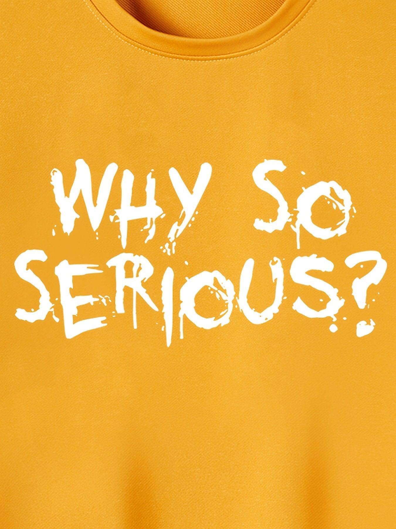 "Why So Serious?" Plus Size Graphic Tee: Big Style for Big Personalities! 🃏 - Rexpect Nerd