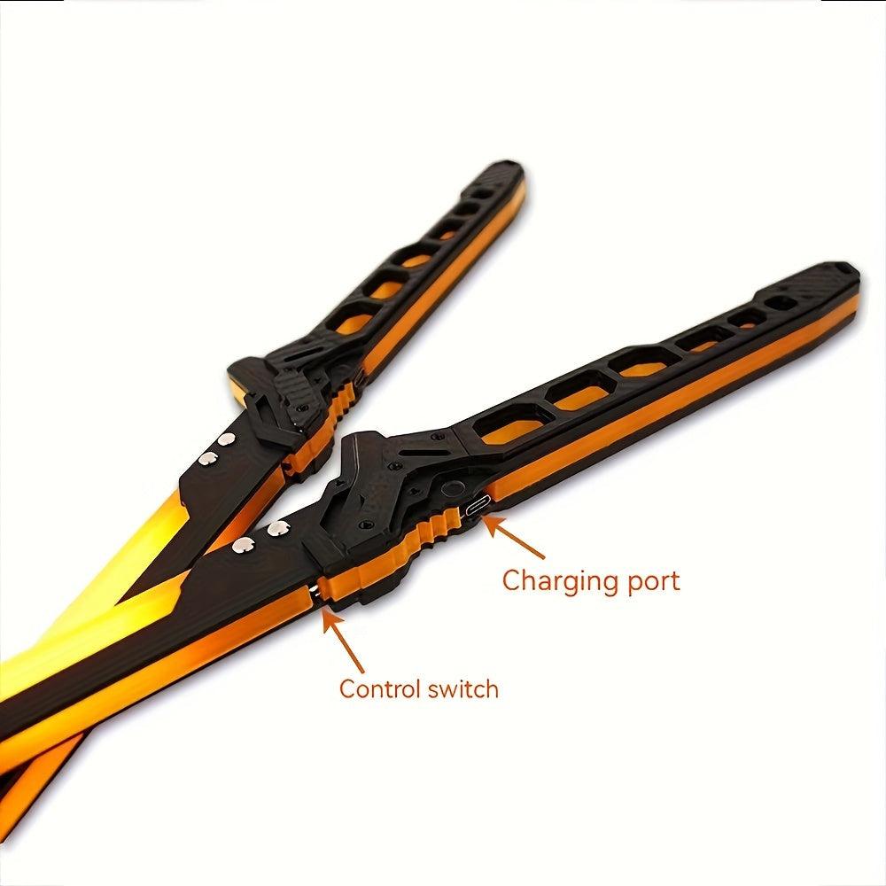 Cyberpunk LED Katana - 1:1 Realistic Anime Sword Replica for Cosplay & Collectors