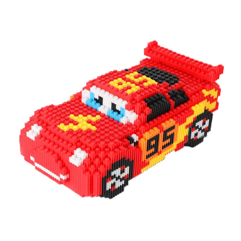 Aoger Disney Cartoon Pixar Cars 3 Diamond Building Blocks Lightning Mcqueen Cute Diy Model Connection Mini Bricks Car Blocks Toy