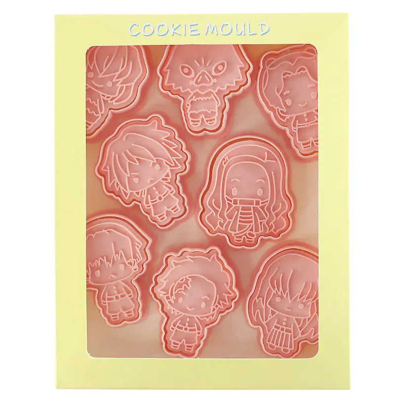 Demon Slayer Cookie Cutter Set | 8pcs Anime Baking Moulds Nezuko & Tanjiro