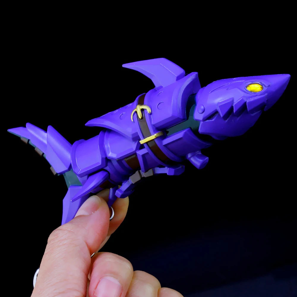 Jinx Cannon Shark Keychain - Iconic Metal Weapon Pendant for Anime Fans