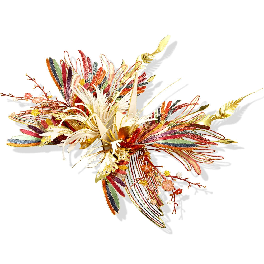 Piececool 3D Metal Puzzle-One Thousand Origami Cranes for Guard Amulet Model Building Kits DIY Jigsaw Toy For Adults