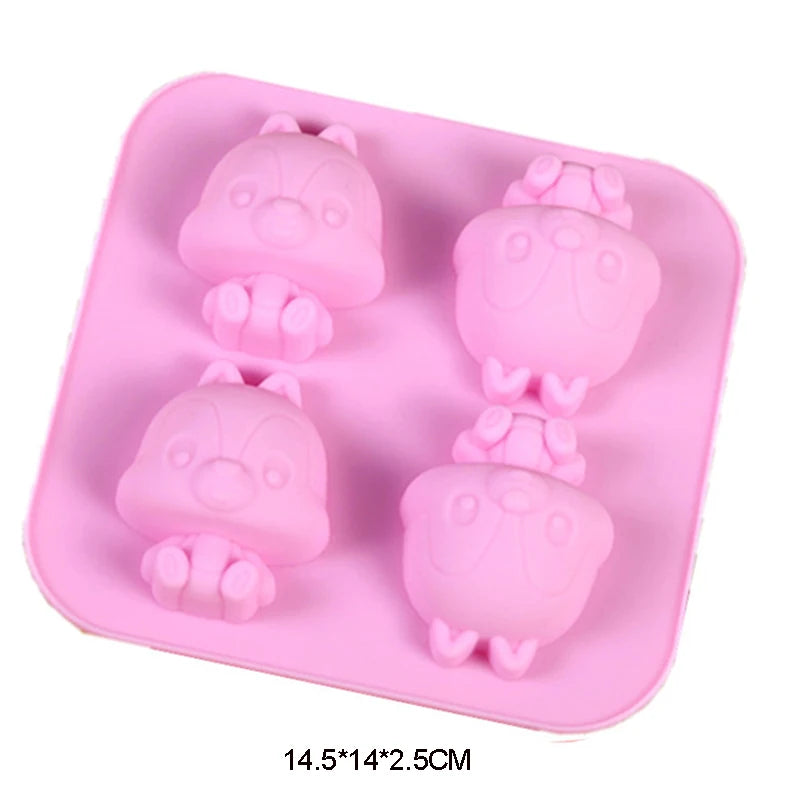Cartoon Silicone Molds for Baking | Animal Chocolate & Soap Moulds – Stitch, Bear, Duck