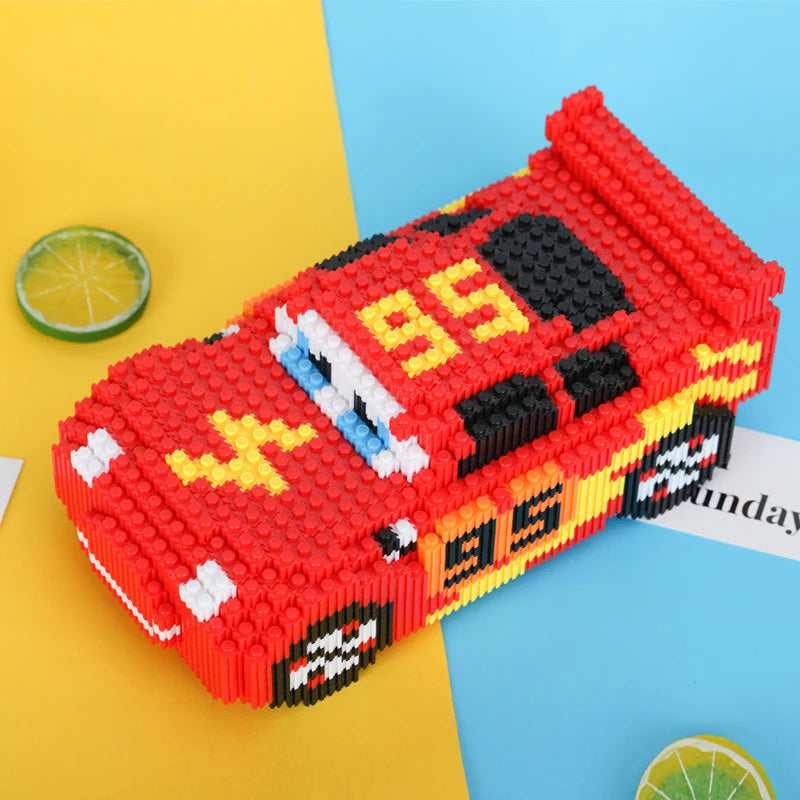 Aoger Disney Cartoon Pixar Cars 3 Diamond Building Blocks Lightning Mcqueen Cute Diy Model Connection Mini Bricks Car Blocks Toy