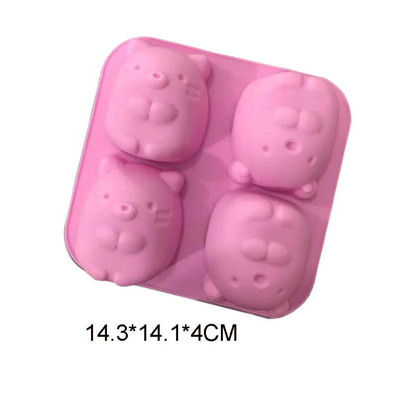 Cartoon Silicone Molds for Baking | Animal Chocolate & Soap Moulds – Stitch, Bear, Duck