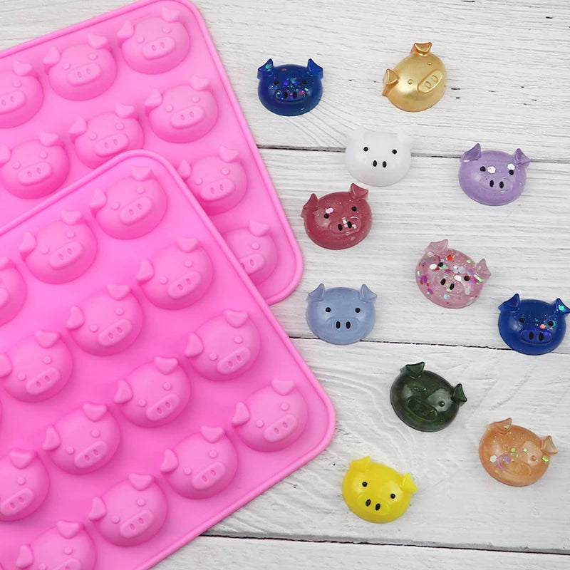 Cartoon Silicone Molds for Baking | Animal Chocolate & Soap Moulds – Stitch, Bear, Duck