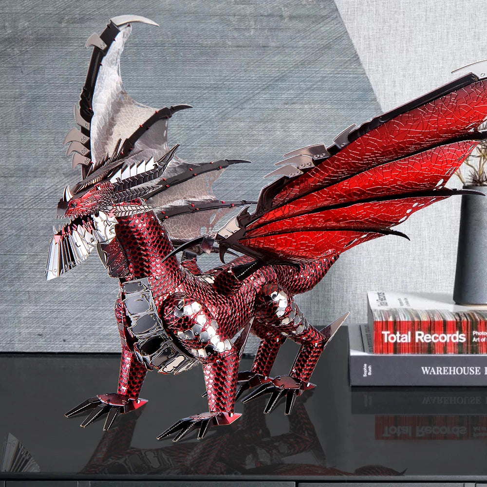 Piececool 3D Metal Puzzle The Black Dragon DIY Model Kits Assemble Jigsaw Toy Desktop Decoration GIFT For Adult