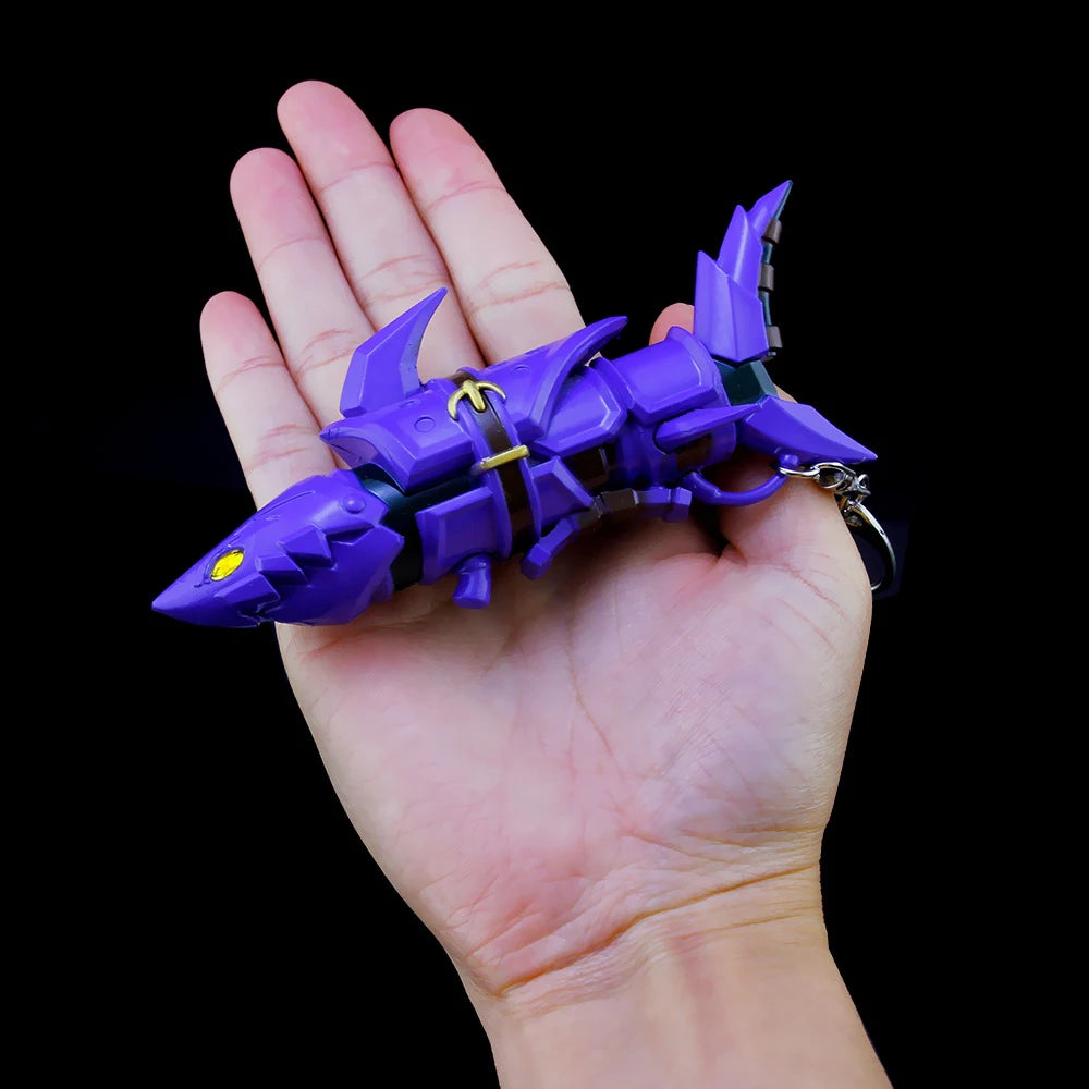 Jinx Cannon Shark Keychain - Iconic Metal Weapon Pendant for Anime Fans