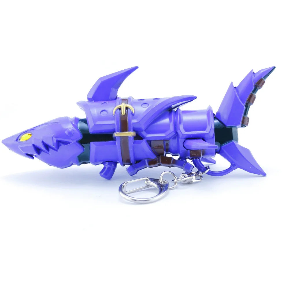 Jinx Cannon Shark Keychain - Iconic Metal Weapon Pendant for Anime Fans