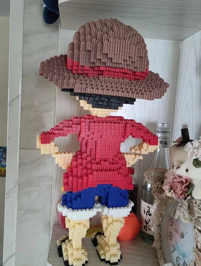 New Giant Diamond Small Particle Puzzle Toy Assembly Building Blocks Luffy Joba One Piece Series Children'S Gift