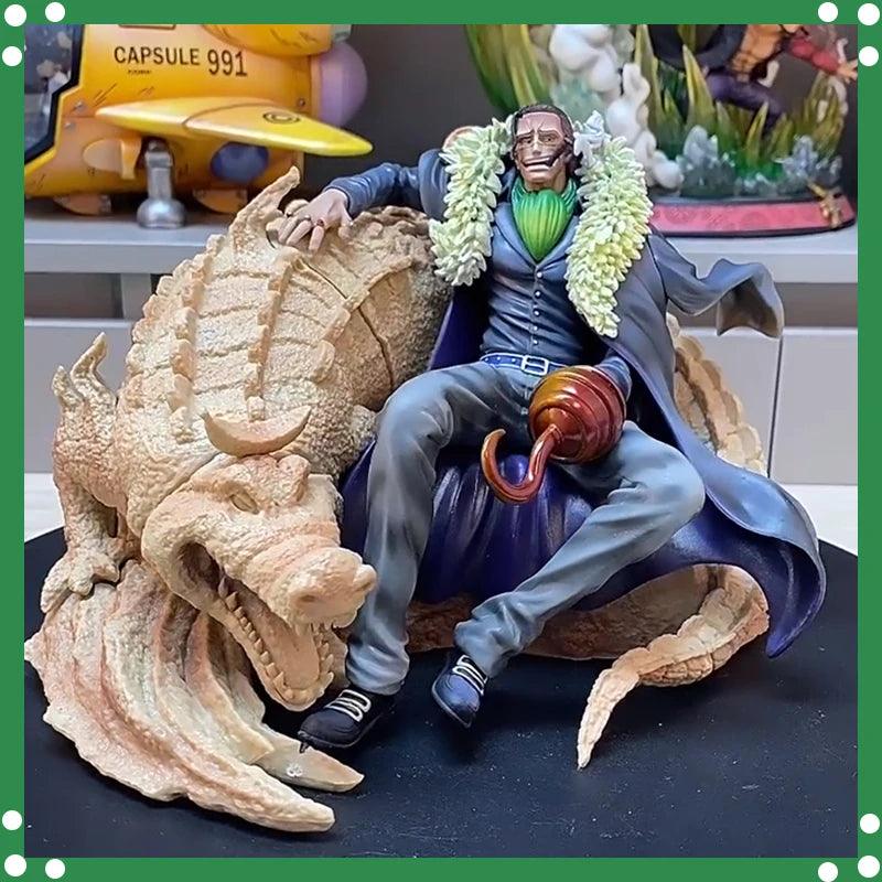 One Piece Crocodile Shichibukai Anime Figure – Sitting Posture GK Model Toy for Collectors