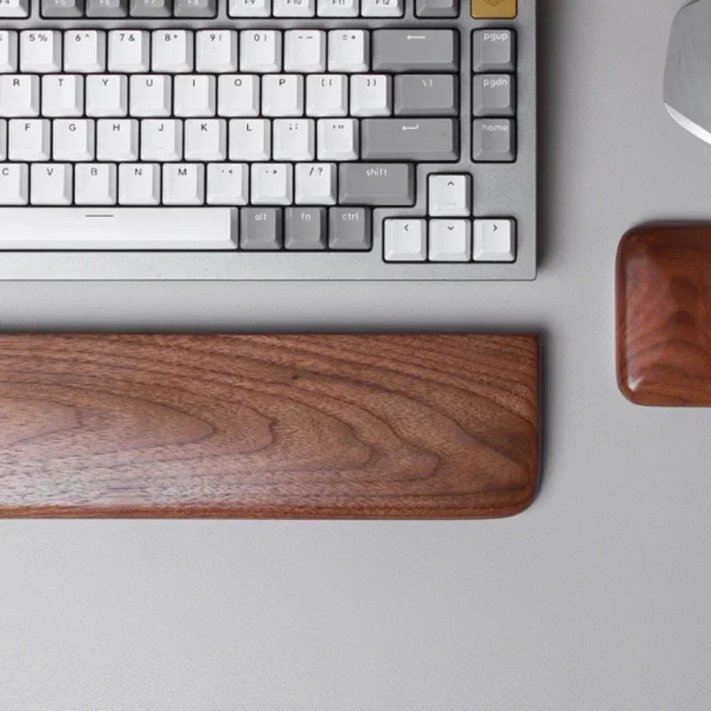 Walnut Wood Palm Rest Custom Soild Wood Mouse Rest Mechanical Keyboard Wrist Rest Accessories AntiSlip Stickers WoodenPalm Stree