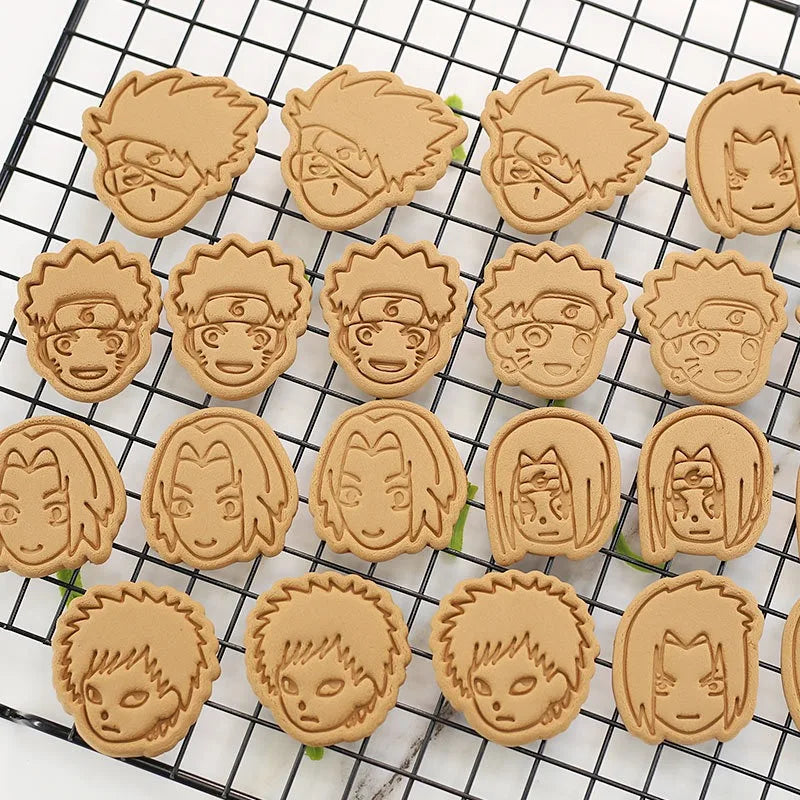 Naruto Cookie Cutter Set | 3D Anime Biscuit & Sandwich Molds for Fun Baking