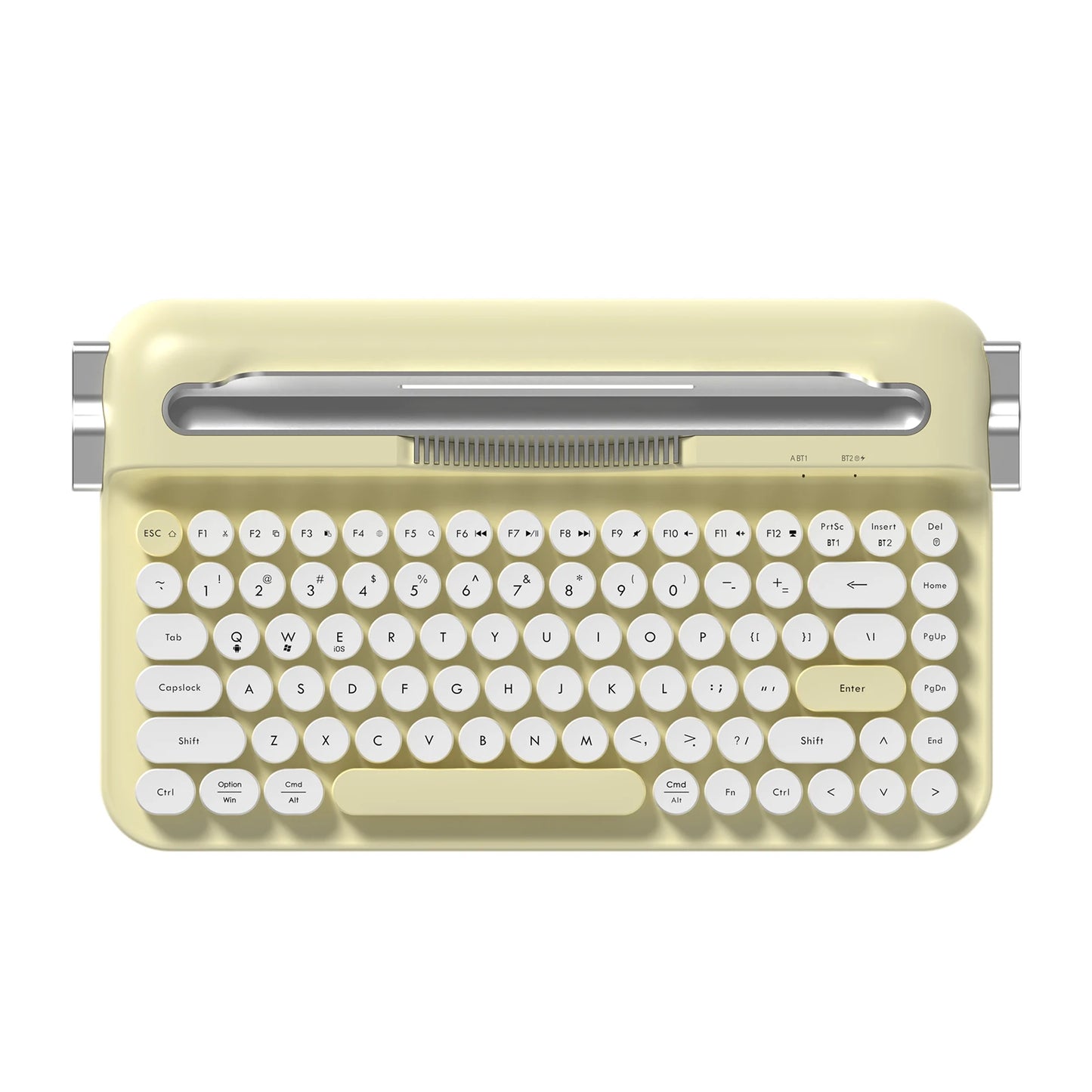 AJAZZ AF84 Multl-Device Keyboard Dual Mode 2.4G/Bluetooth5.0 With Card Slot Bracket Position Typewriter Office Membrane Keyboard