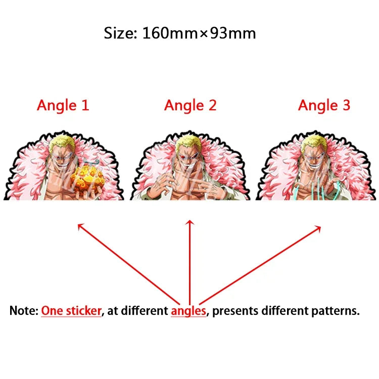 One Piece 3D Transform Sticker - Gear 5 Sun God Nika Luffy for Cars, Laptops & More