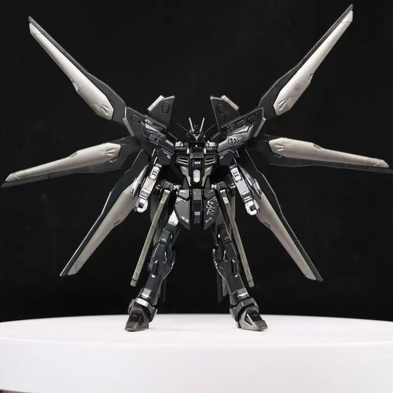 Gaoke HG 1/144 Model Kit ZGMF-X20A Strike Freedom Midnight Color With Wing Of Light Assembly Action Figures Plastic Model Toy