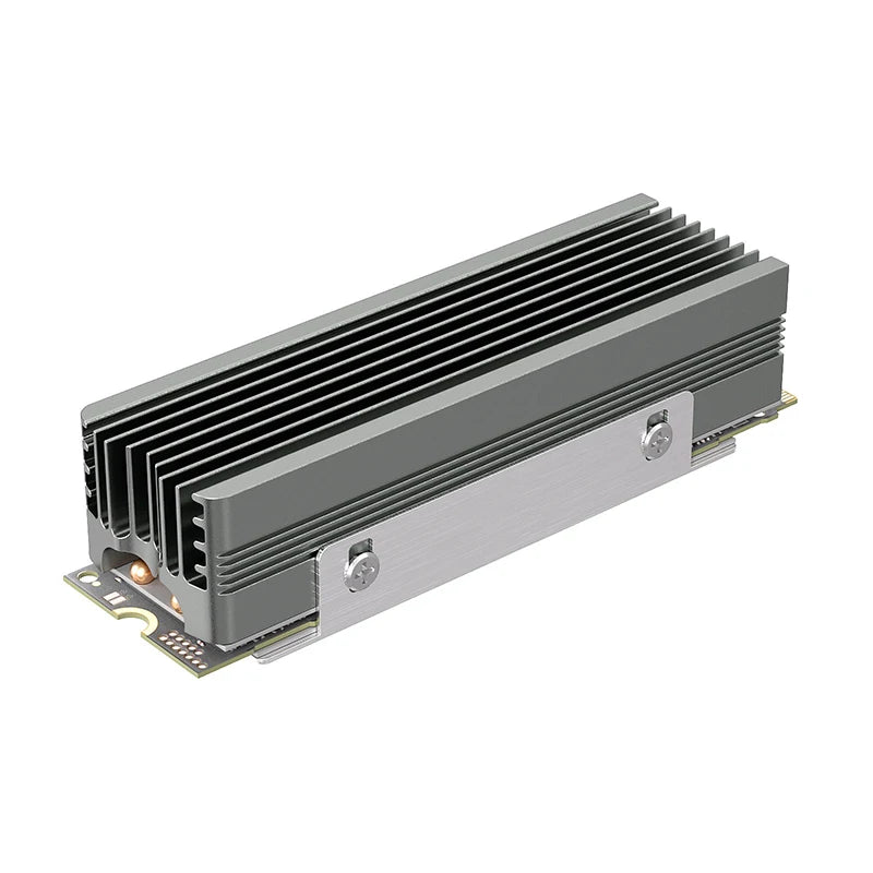 TEUCER M.2 NVMe 2280 SSD Heatsink Dual Copper Tube High Efficiency Radiator with Double-sided SSD Thermal Pad
