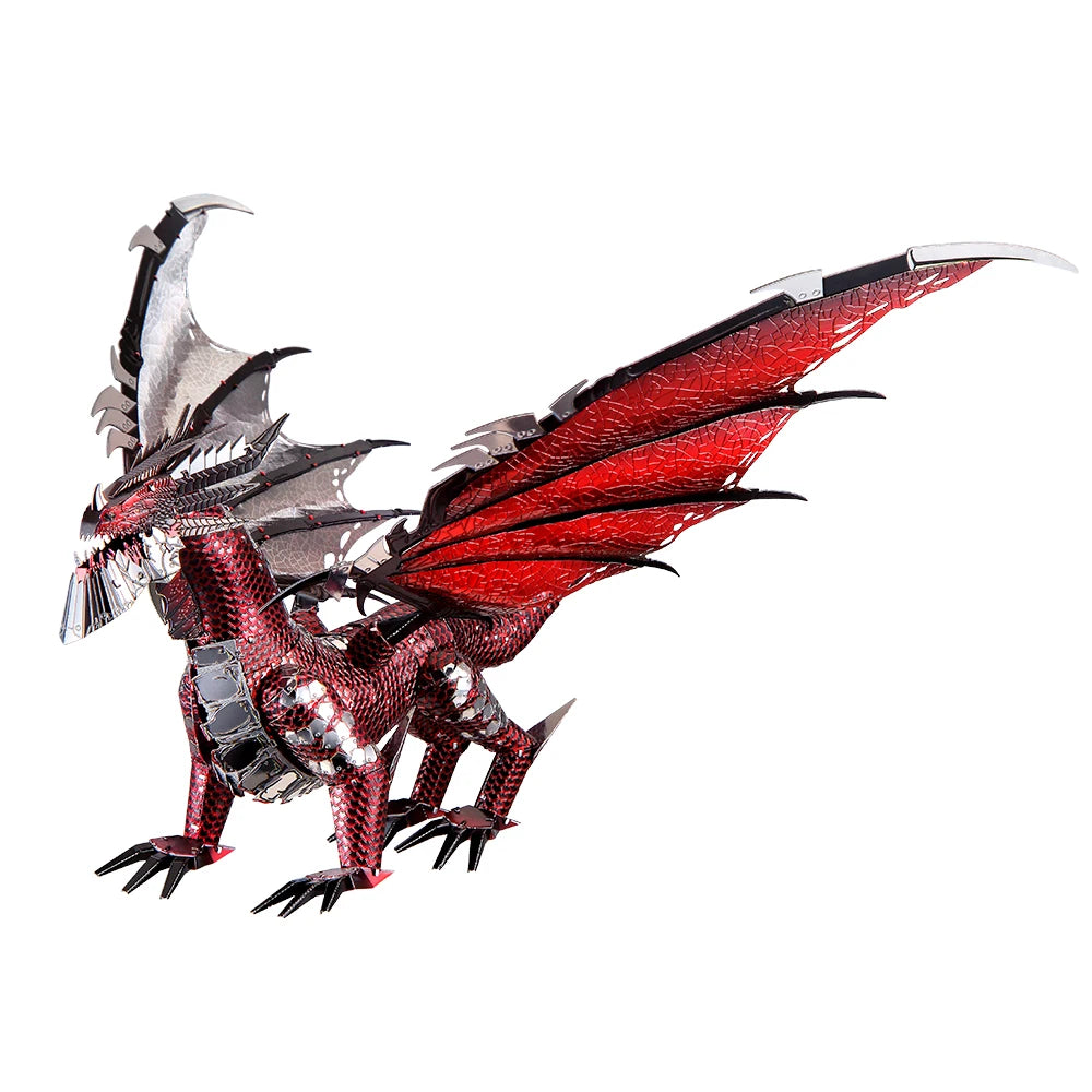 Piececool 3D Metal Puzzles Dragon Series DIY Model Building Kits Brain Teaser Jigsaw Set Great Birthday Christmas Gifts 5 colors