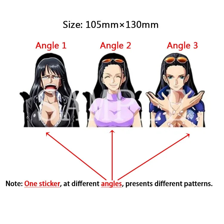 One Piece 3D Transform Sticker - Gear 5 Sun God Nika Luffy for Cars, Laptops & More