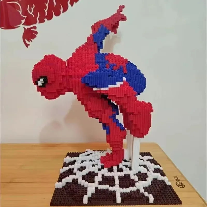 New 40cm Spider Man Superhero Splicing Toys Building Blocks Children's Puzzle Toys Model Ornaments Birthday and Christmas Gifts