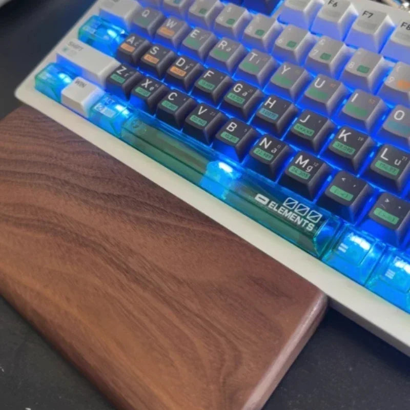 Walnut Wood Palm Rest Custom Soild Wood Mouse Rest Mechanical Keyboard Wrist Rest Accessories AntiSlip Stickers WoodenPalm Stree