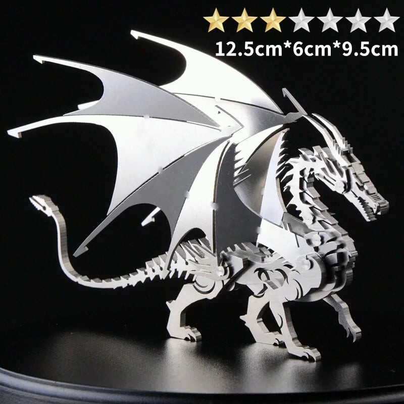 3D DIY assembly of metal insects birthday gifts holiday gifts high-quality simulated animal models unicorns foxes Metal model