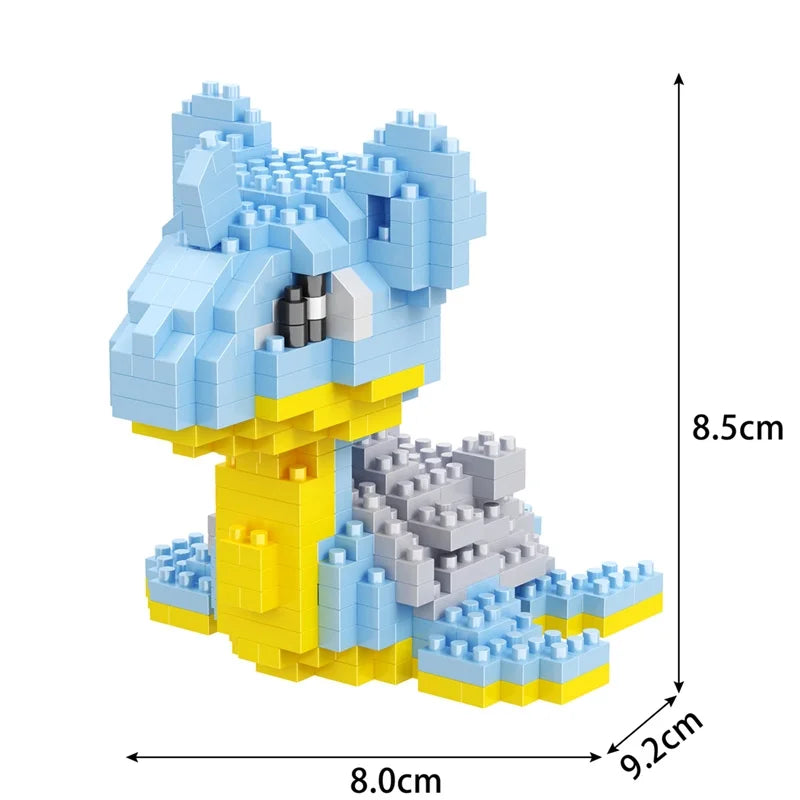 Building Blocks Assembly Anime Picachu Charizard Doll Blastoise Bulbasaur Gengar Bricks Figures Toy for Kid Gift