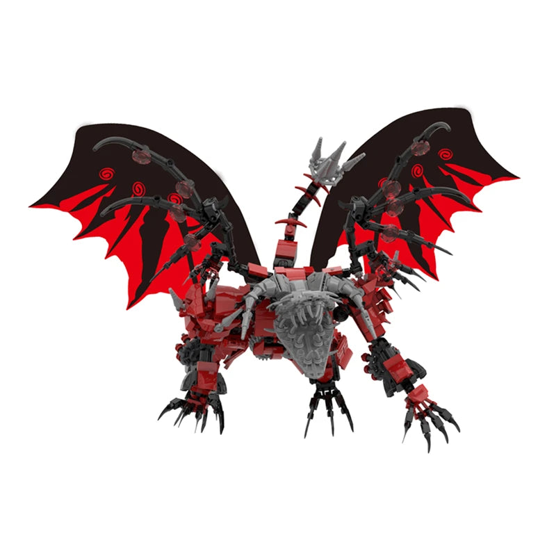 883pcs/set New Skibidi Toilet Updated Red Titan Drill Dragon Building Blocks DIY Assembled Bricks Toys For Boys Christmas Gifts