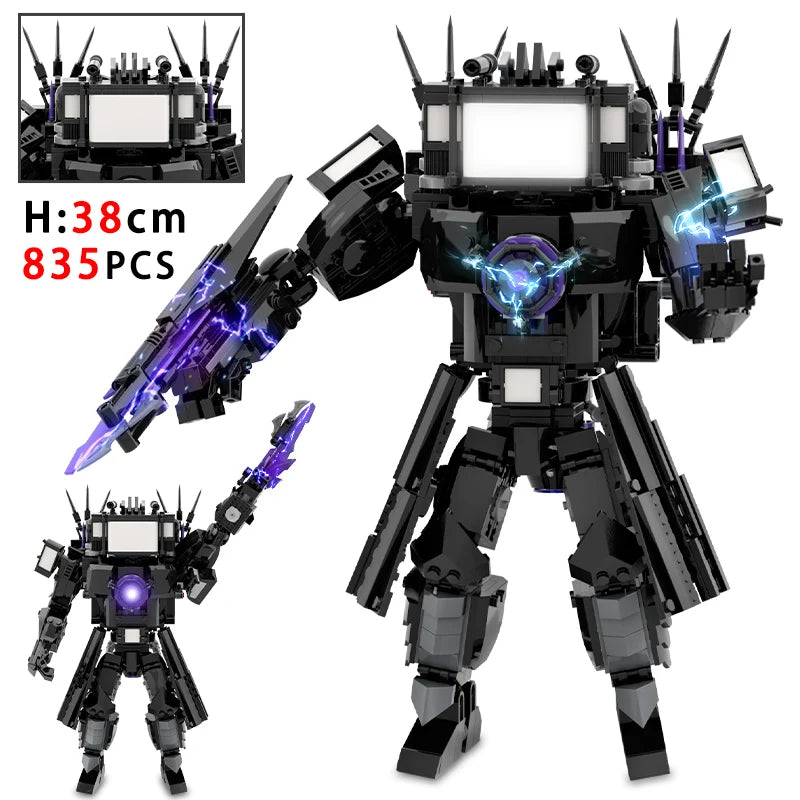 New Skibidi Toileted TVman Multi Joined Mini Action Figures Building Blocks TVman Speakerman Cameraman Model Toys for Kid Gift