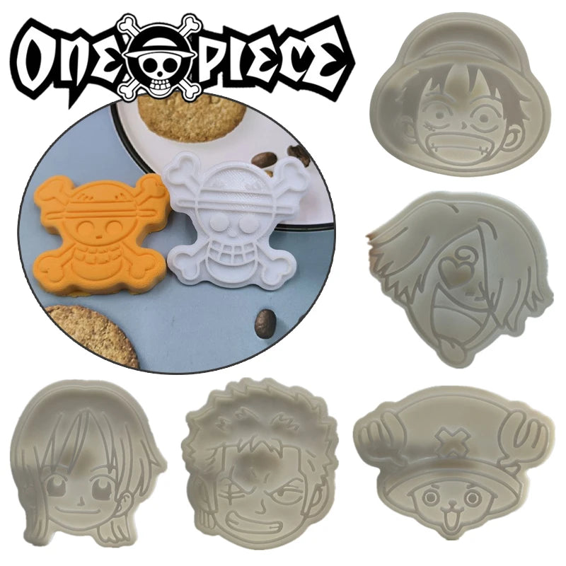 One Piece Cookie Cutter Set | Luffy & Zoro Biscuit Moulds for Fun Baking
