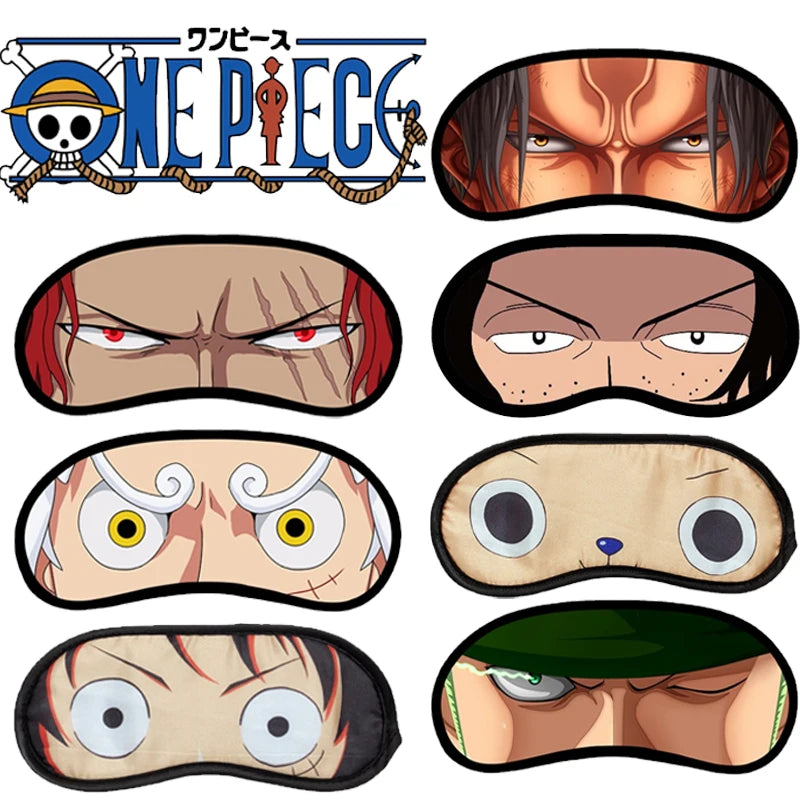One Piece Blackout Sleep Mask - Luffy, Zoro, Chopper & Ace Design