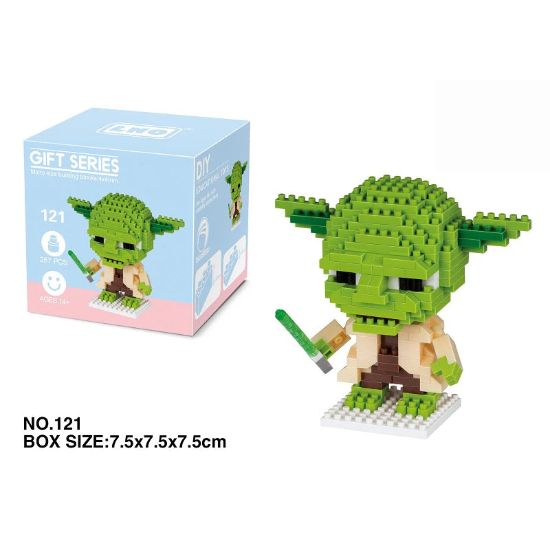 Building Blocks Anime Master Yoda Bricks Cartoon Action Figures Heads Assembly Educational Toys Kid Birthday Gift