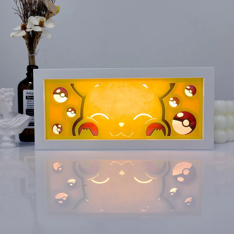 Anime LED Light Box – Manga Paper Carving Desk Lamp for Kids & Collectors