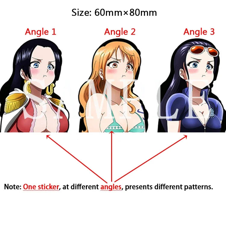 One Piece 3D Transform Sticker - Gear 5 Sun God Nika Luffy for Cars, Laptops & More