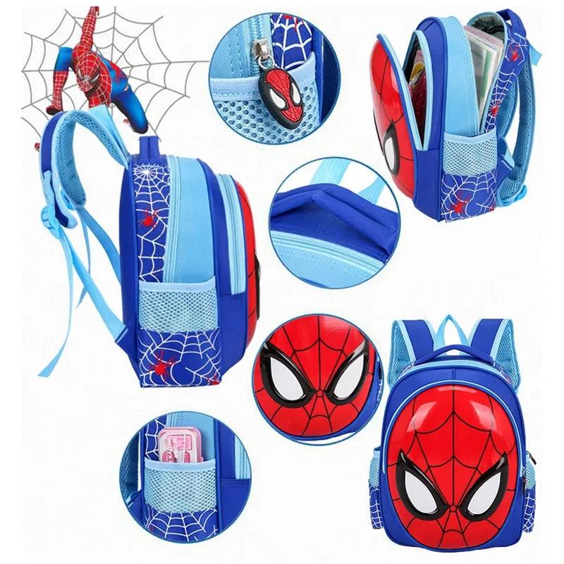Marvel Spider-Man 3D Backpack - Superhero Cartoon Bag for Boys and Kindergarten Kids