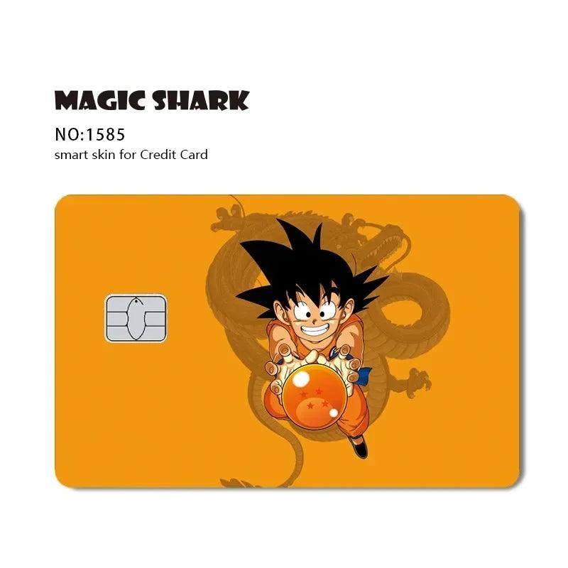 Dragon Ball Goku Card Sticker – Anime PVC Skin for Credit and Bus Cards