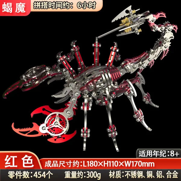New DIY Scorpion Demon Toy Metal Assembly Model Puzzle 3D Stereoscopic Creative Handmade Mobile Birthday Gift Handmade Styling