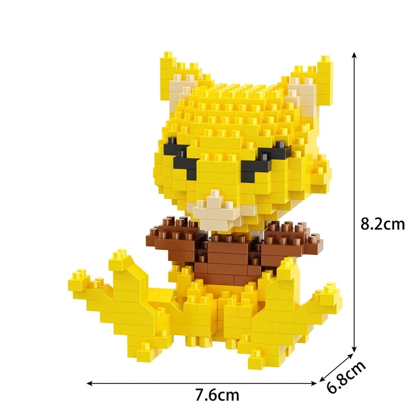 Building Blocks Assembly Anime Picachu Charizard Doll Blastoise Bulbasaur Gengar Bricks Figures Toy for Kid Gift