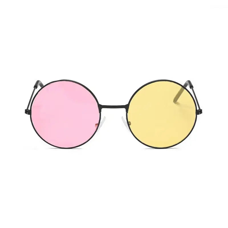 Spamton Cosplay Glasses – Mixed Color Round Frame Sunglasses for Cosplay & Halloween