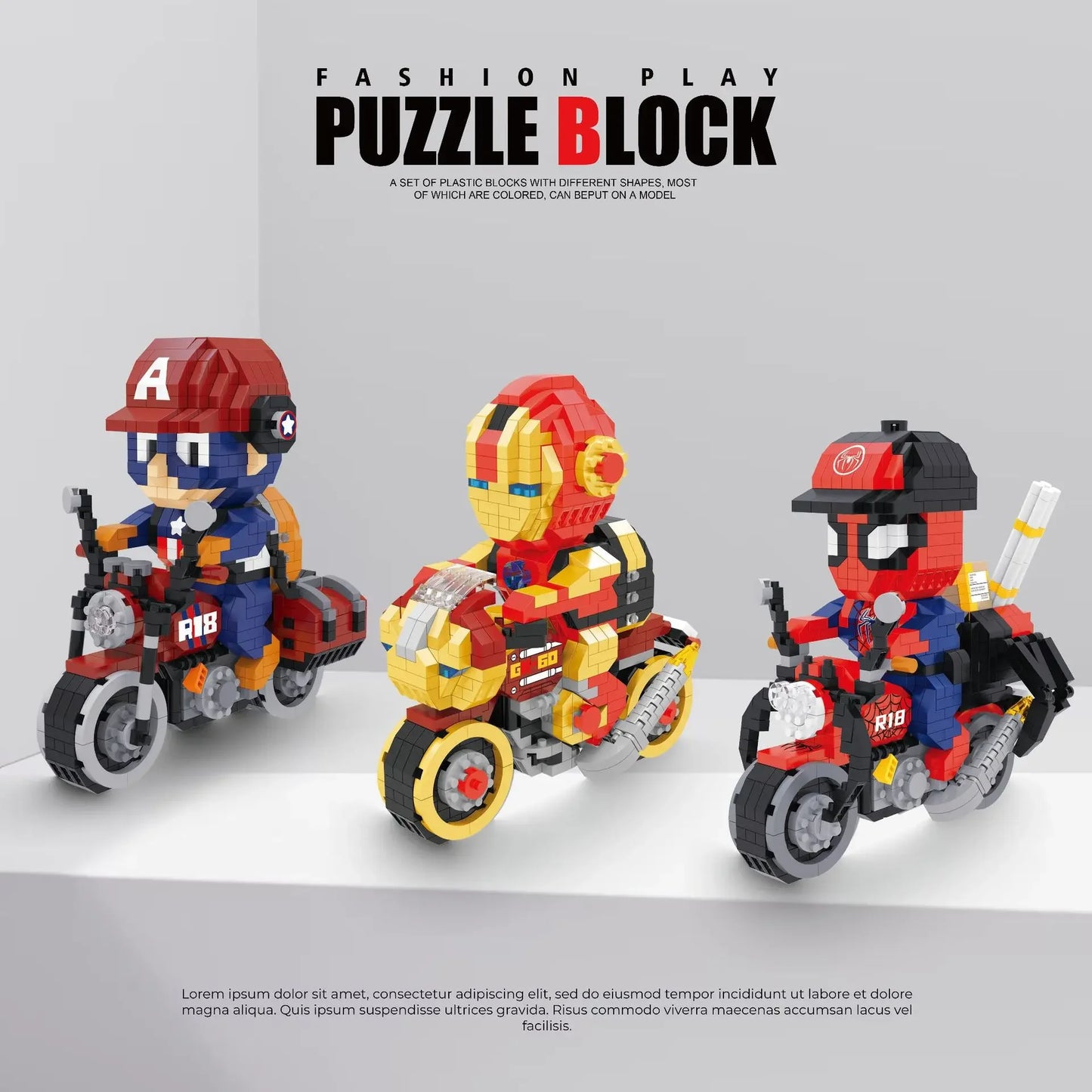 Batman Micro Building Blocks Figure DC Superman Motorcycle Super Heroes 3D Puzzle Model Movie Mini Bricks Toys For Kids Gifts
