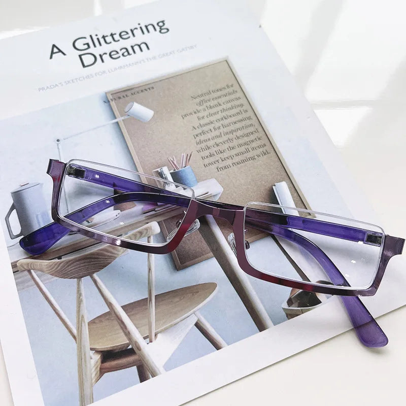 Zenin Maki Cosplay Glasses – Purple Half-Frame Anime Eyewear Prop