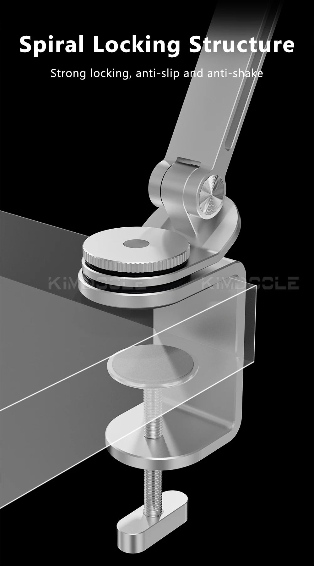 Kimdoole iPad Galaxy Xiaomi Tablet Kindle Tablet Desktop Adjustable Rotating Display Stand Magnetic Bed Phone Stand Clip Mount