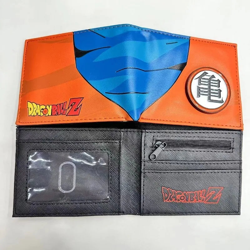 Hot Sales Anime Dragon Ball Cartoon PU Wallet Son Goku Creative Bulma Simple Foldable Coin Purse Multifunctional Card Boys Gift