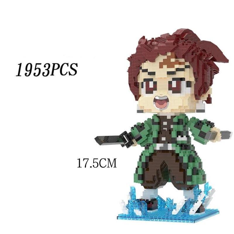 Hot Anime Demon Slayer Building Blocks Kimetsu No Yaiba Kamado Tanjirou Nezuko Zenitsu Kyoujurou Blocks Toys Kids Gifts