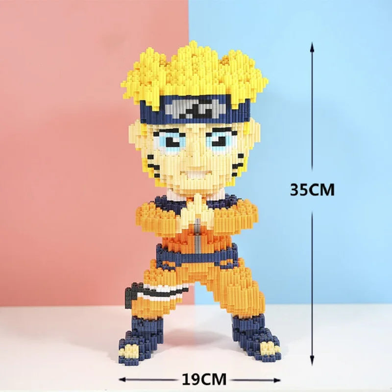 new Small particle assembled building blocks adult high difficulty puzzle card Kakashi Jiraiya toy puzzle children's gift